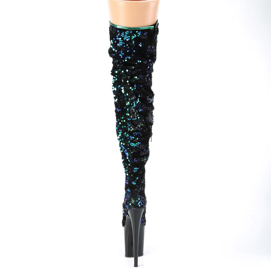 Women's Pleaser Flamingo-3004 Thigh High Boots Turquoise | 249UTNGMS