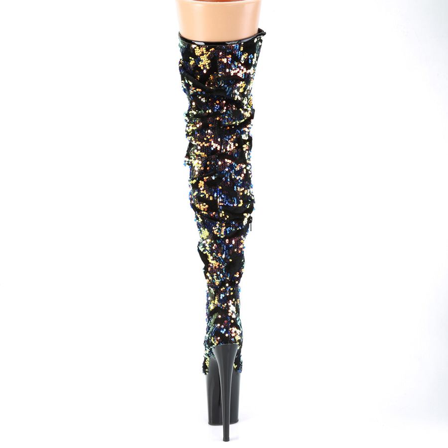 Women's Pleaser Flamingo-3004 Thigh High Boots Multicolor | 514GRLAWX