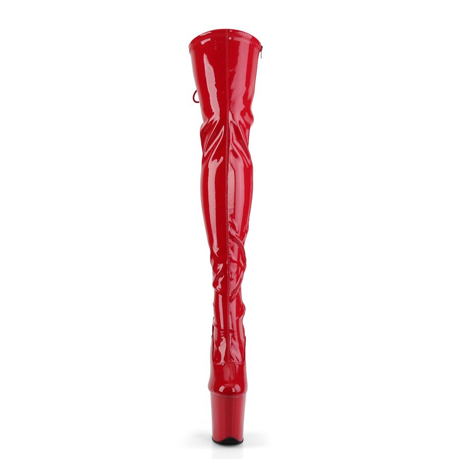 Women's Pleaser Flamingo-3063 Thigh High Boots Red | 895NPZQBE