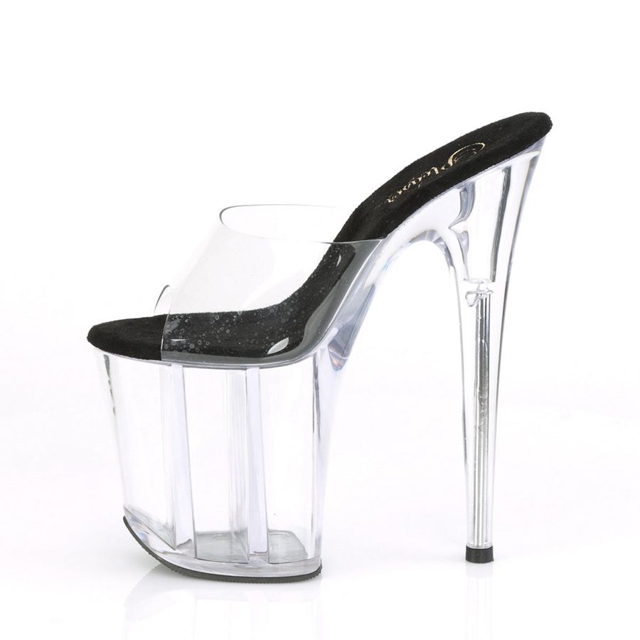 Women's Pleaser Flamingo-801 Platform Sandals Clear | 824FATMPZ