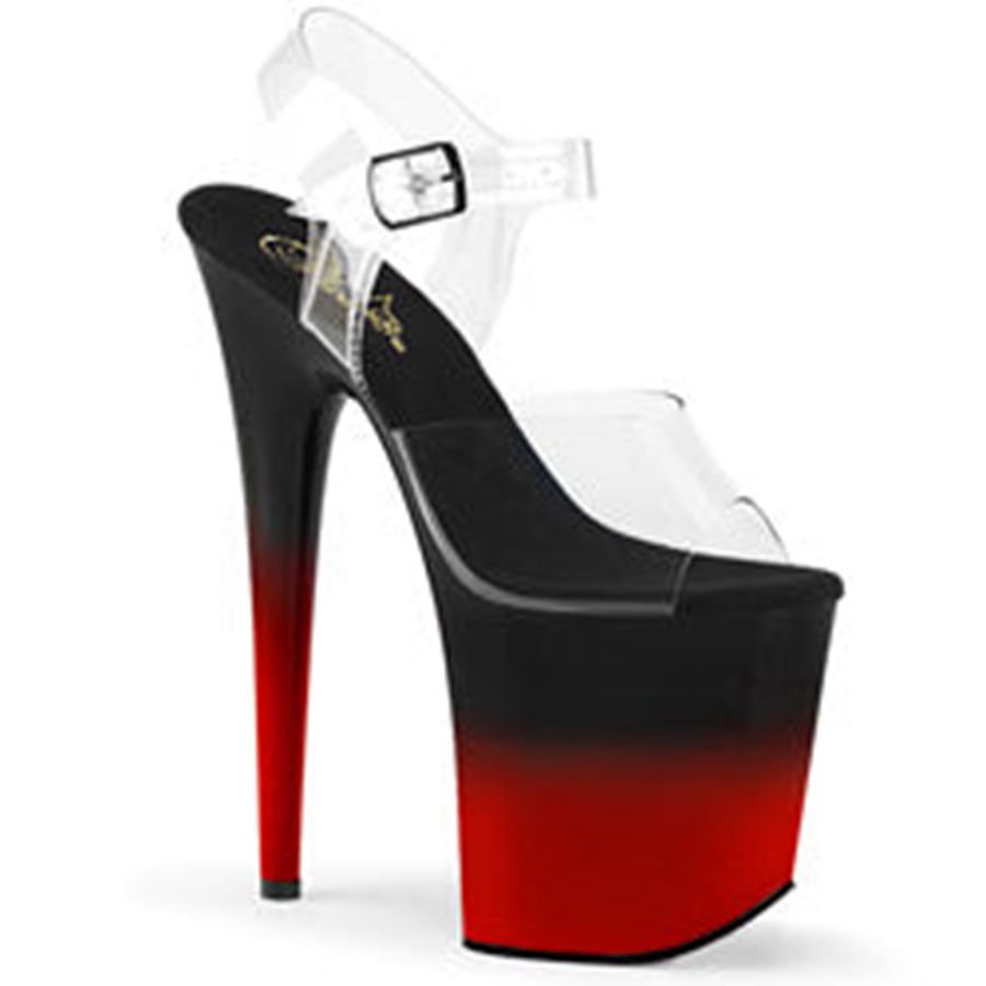 Women's Pleaser Flamingo-808BR-H Ankle Strap Sandals Red | 248CMIRSD