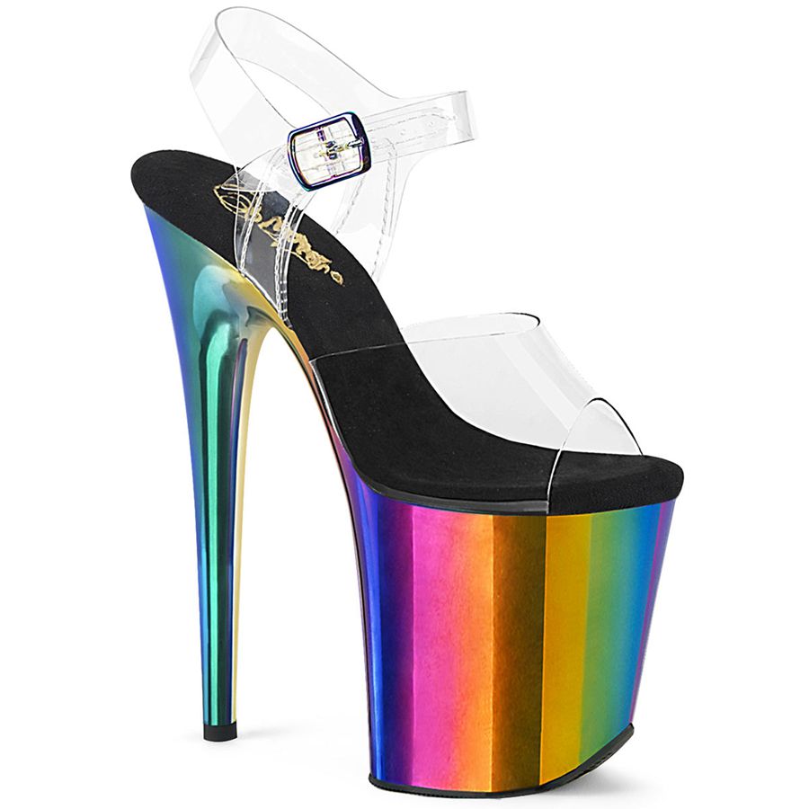 Women\'s Pleaser Flamingo-808RC Ankle Strap Sandals Multicolor | 056AEOXCH