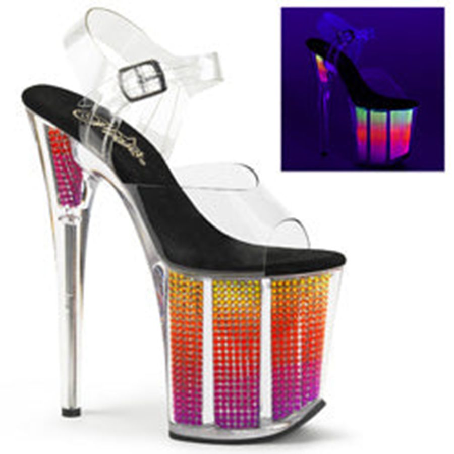 Women's Pleaser Flamingo-808SRS Ankle Strap Sandals Multicolor | 103SRFDAM