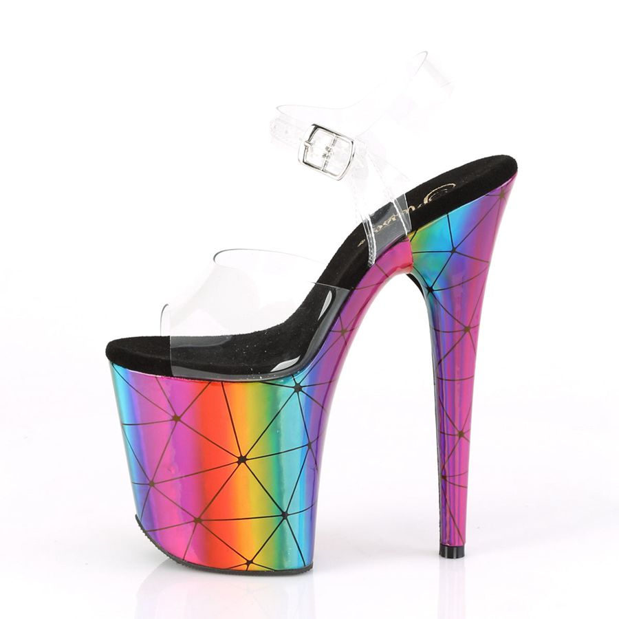 Women's Pleaser Flamingo-808WR Ankle Strap Sandals Multicolor | 074UEKGFM