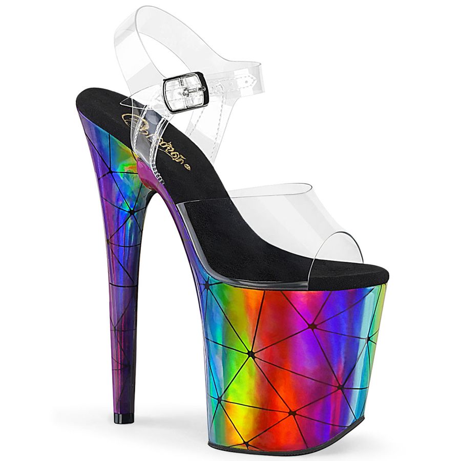 Women\'s Pleaser Flamingo-808WR Ankle Strap Sandals Multicolor | 074UEKGFM