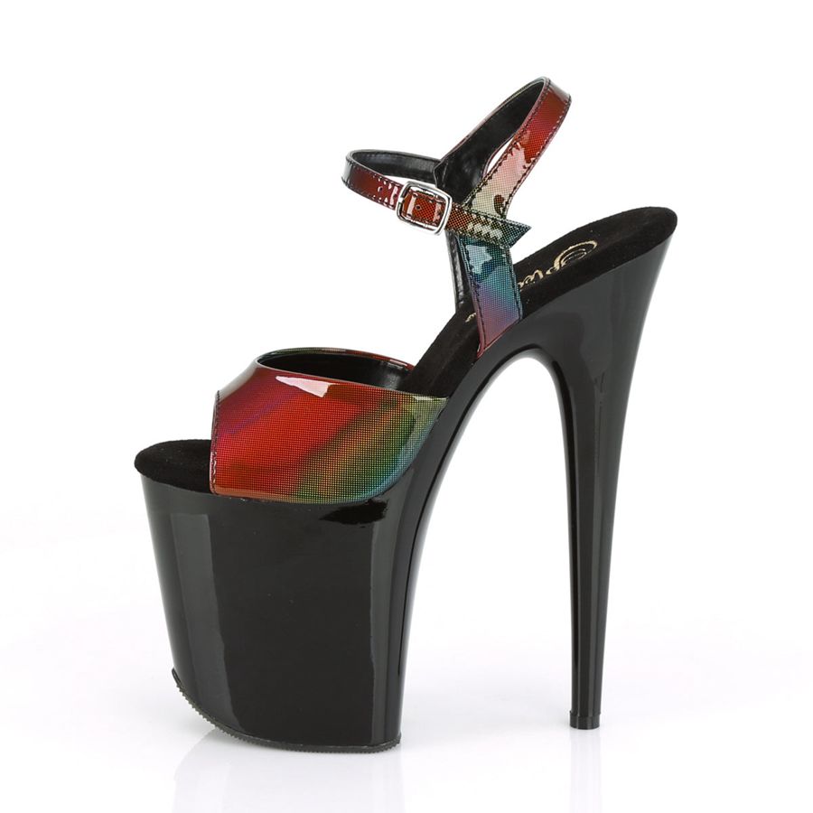 Women's Pleaser Flamingo-809RBDT Ankle Strap Sandals Multicolor | 639IWFDXU