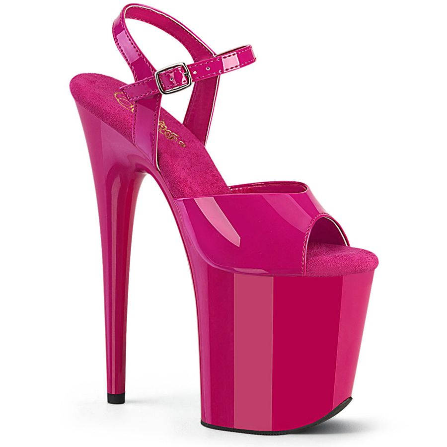 Women\'s Pleaser Flamingo-809 Ankle Strap Sandals Pink | 329UEQBTW