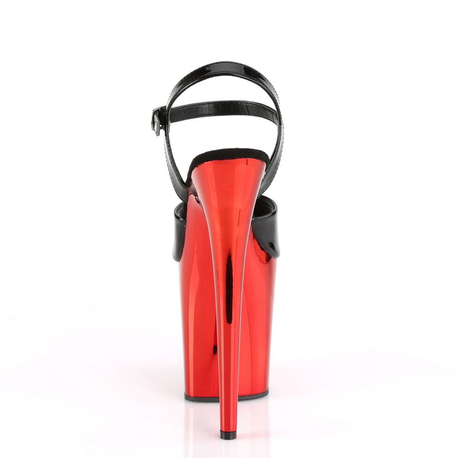 Women's Pleaser Flamingo-809 Ankle Strap Sandals Red | 581YIJKVB