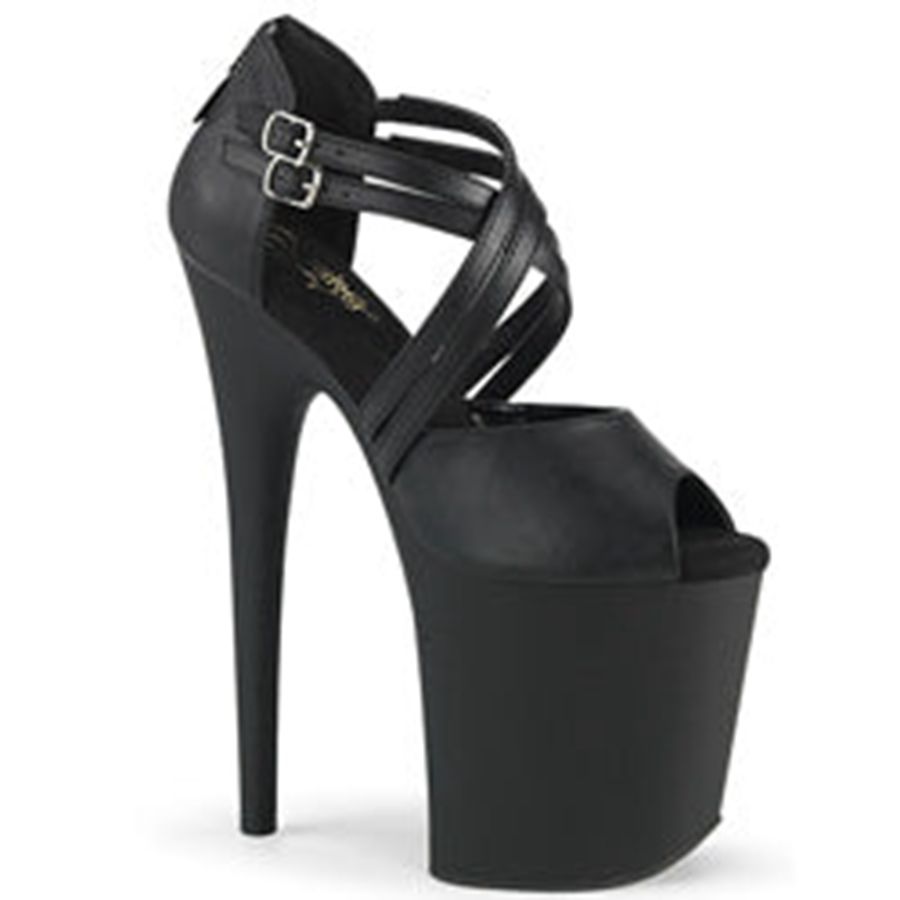 Women's Pleaser Flamingo-865 Heels Black | 635NMAHTX