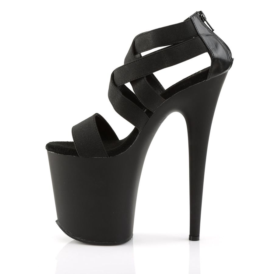 Women's Pleaser Flamingo-869 Heels Black | 715QJHSZO