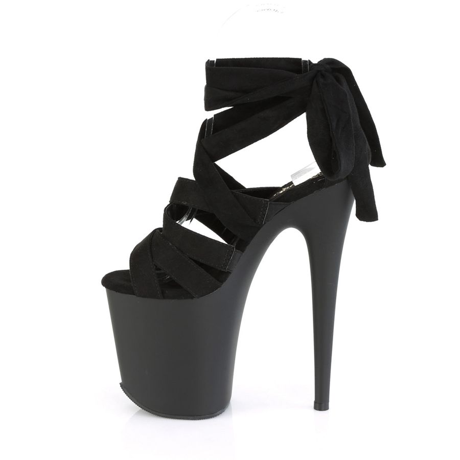 Women's Pleaser Flamingo-876 Heels Black | 694MRLKSU