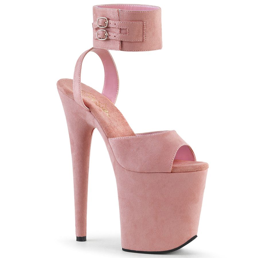 Women\'s Pleaser Flamingo-891 Ankle Strap Sandals Pink | 976SJNRDY