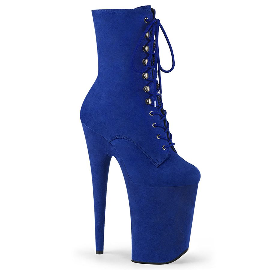 Women\'s Pleaser Infinity-1020FS Ankle Boots Blue | 145ARMOSD