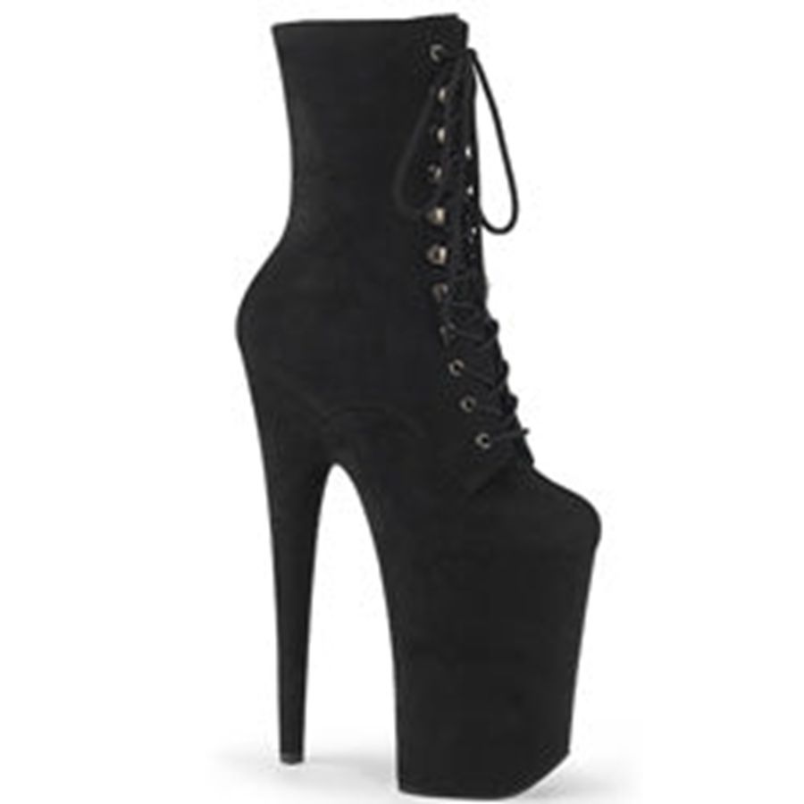 Women's Pleaser Infinity-1020FS Ankle Boots Black | 680FYQDZA