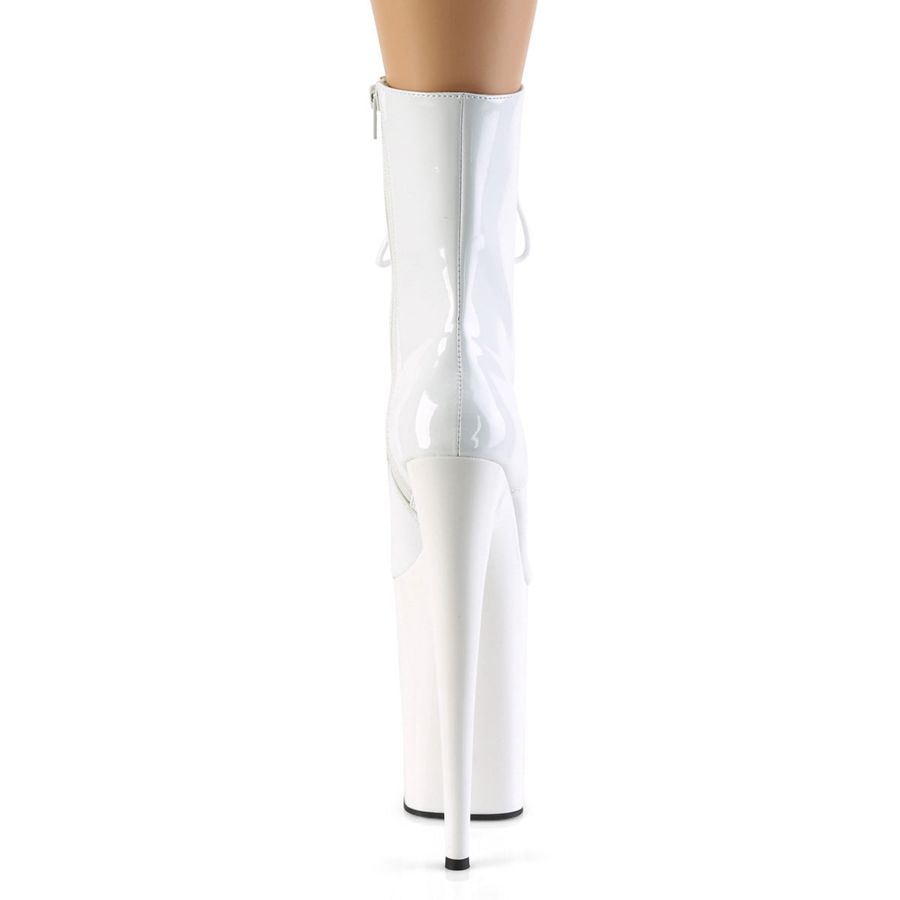 Women's Pleaser Infinity-1020 Ankle Boots White | 780WVLTFJ