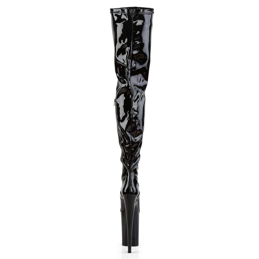 Women's Pleaser Infinity-4000 Thigh High Boots Black | 317WBVHYC