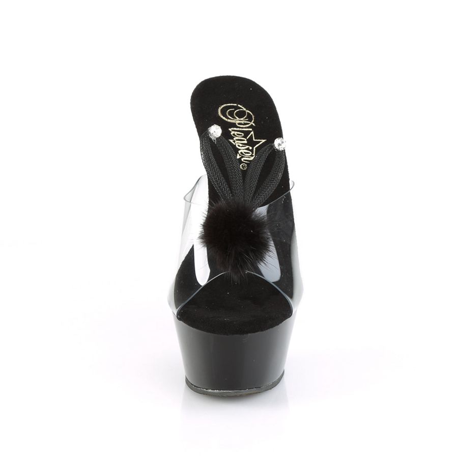 Women's Pleaser Kiss-201BUNNY Platform Sandals Black | 047PLFXNC