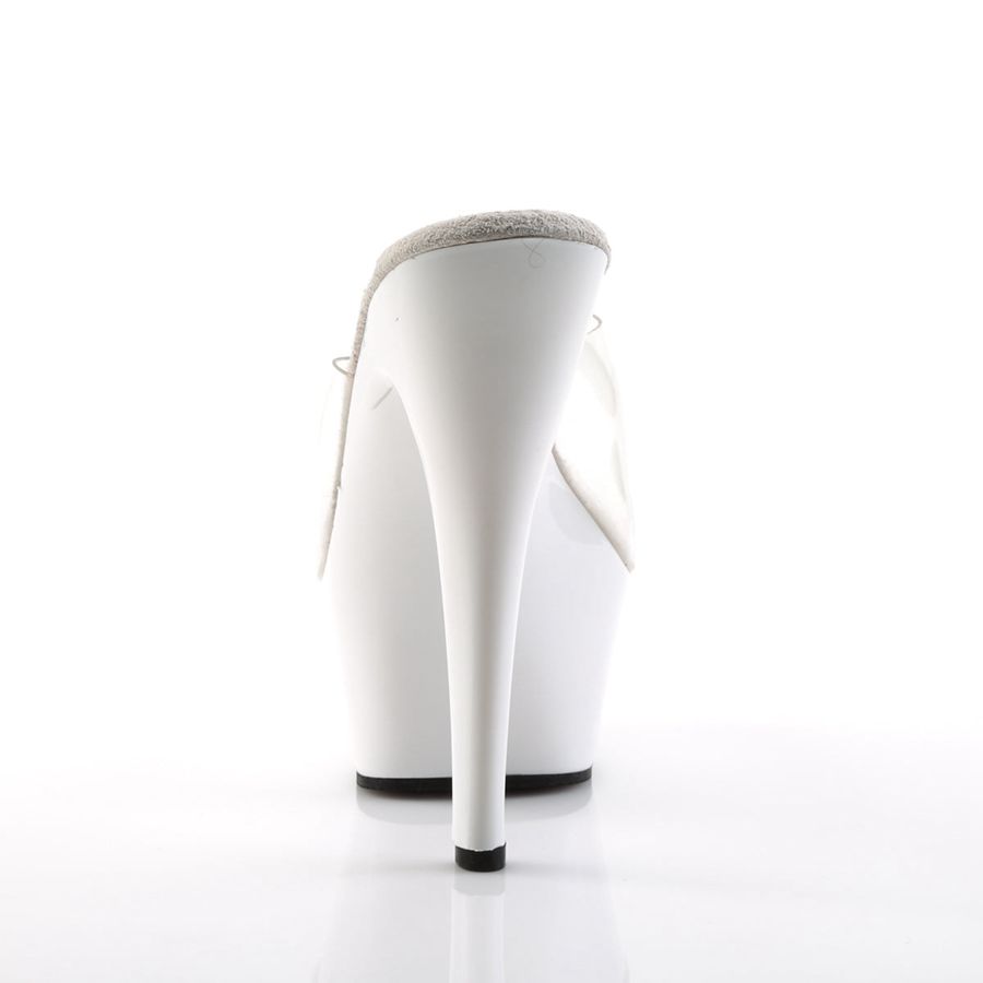 Women's Pleaser Kiss-201 Platform Sandals White | 289UCZDSJ