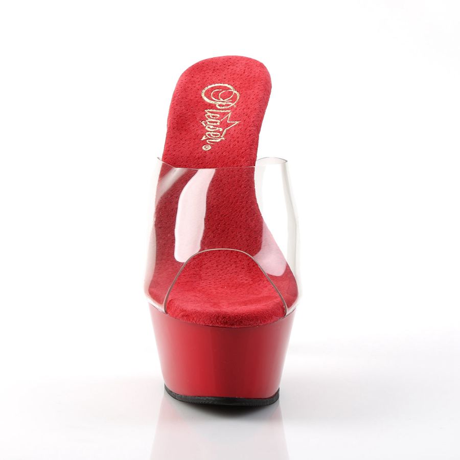 Women's Pleaser Kiss-201 Platform Sandals Red | 502LENVMQ