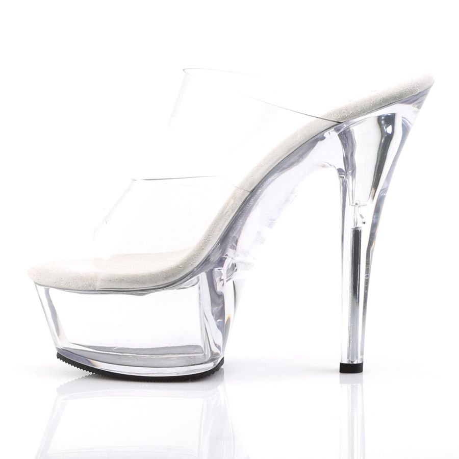 Women's Pleaser Kiss-202 Platform Sandals Clear | 683ZRBDGP