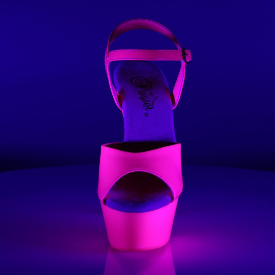 Women's Pleaser Kiss-209UV Ankle Strap Sandals Pink | 751NPKEUT