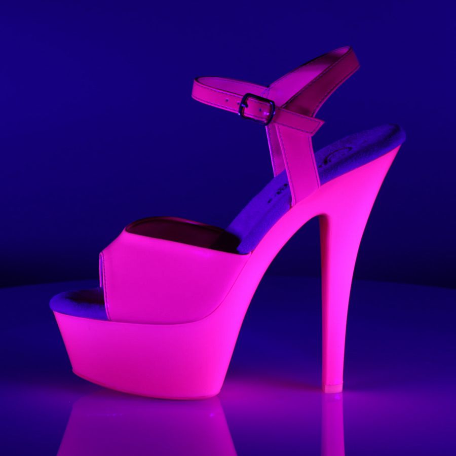 Women's Pleaser Kiss-209UV Ankle Strap Sandals Pink | 751NPKEUT