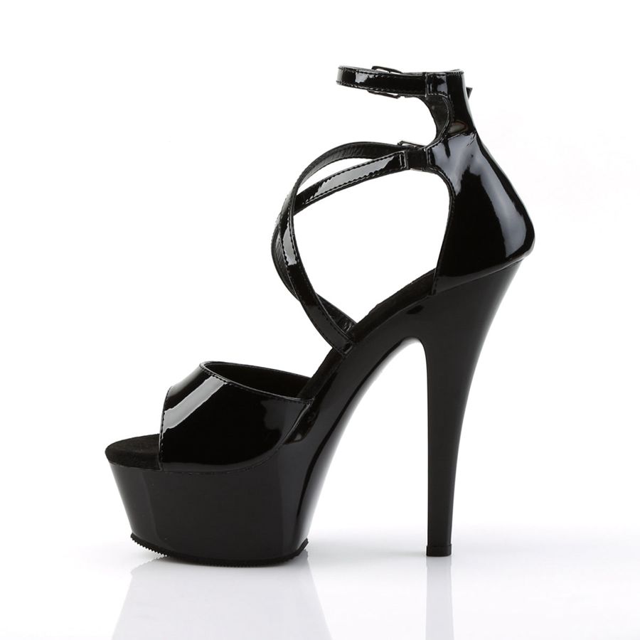 Women's Pleaser Kiss-254 Platform Sandals Black | 890SLUBVY