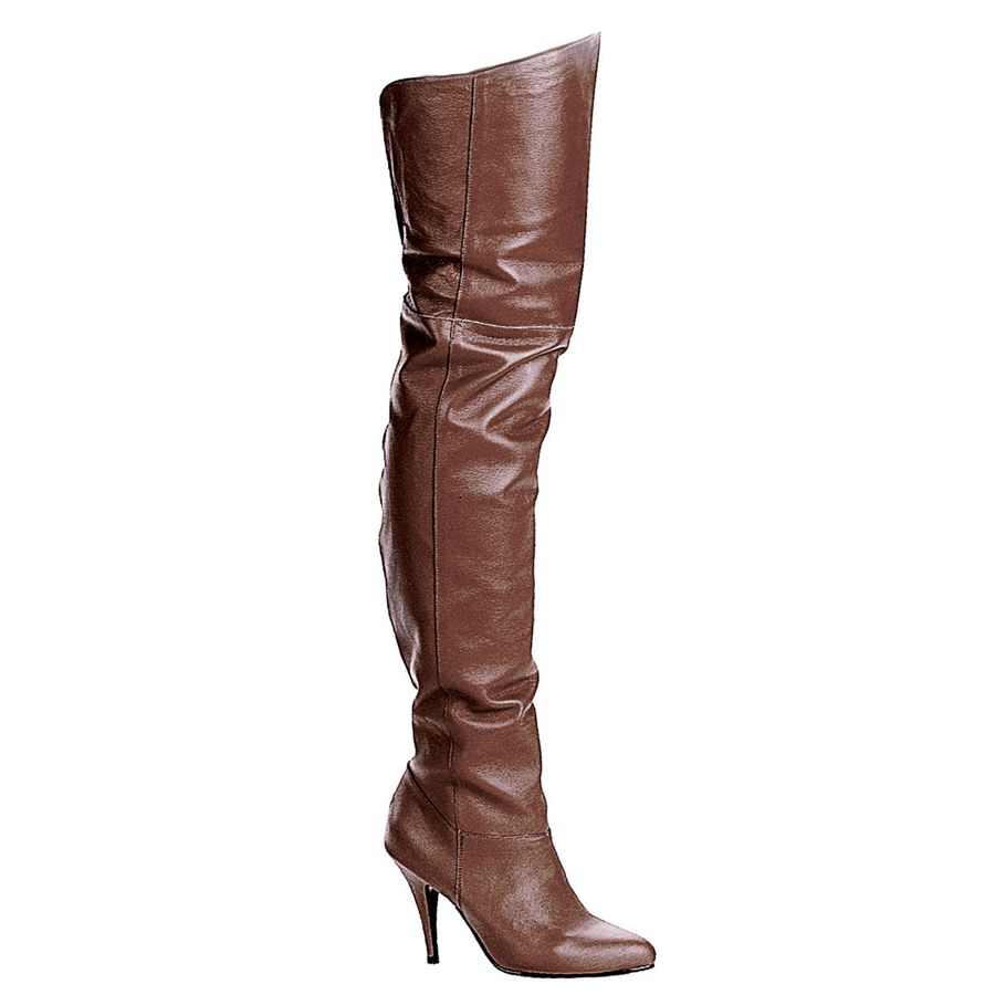 Women\'s Pleaser Legend-8868 Thigh High Boots Brown | 781ZRIMBV