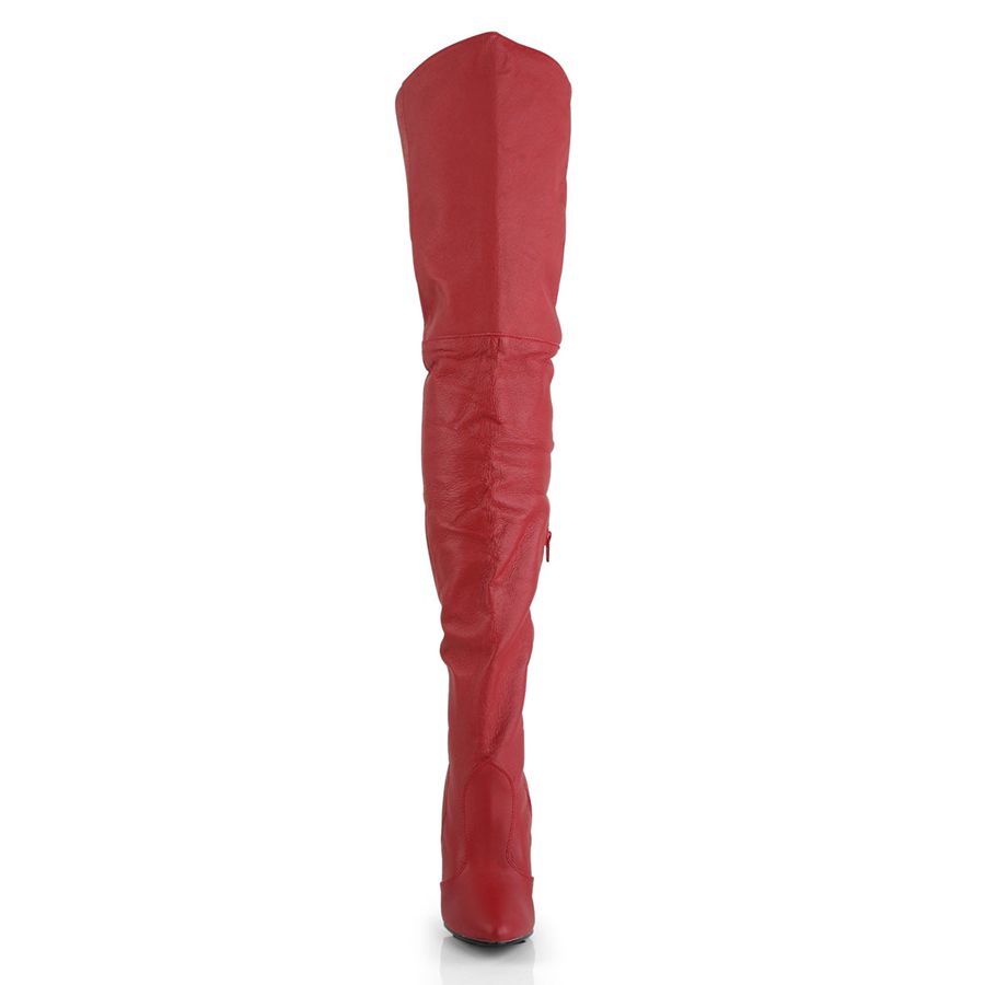 Women's Pleaser Legend-8899 Thigh High Boots Red | 451LNOSMK