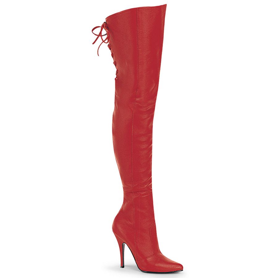 Women\'s Pleaser Legend-8899 Thigh High Boots Red | 451LNOSMK