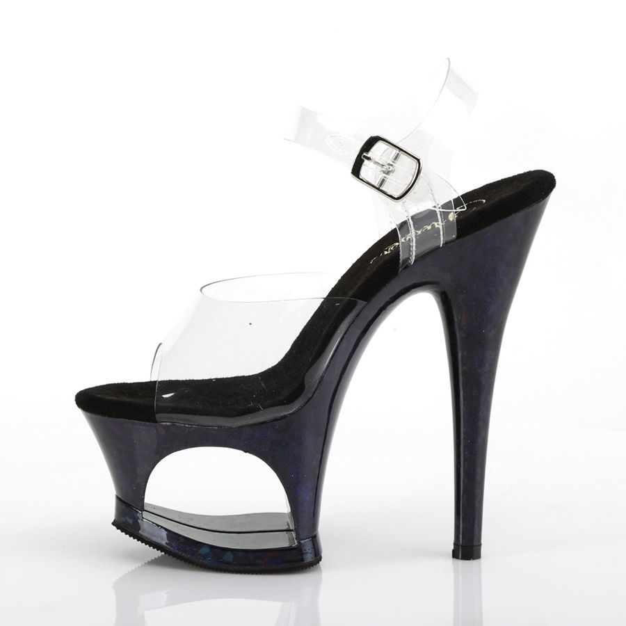 Women's Pleaser Moon-708HSP Ankle Strap Sandals Blue | 189WLIEVM