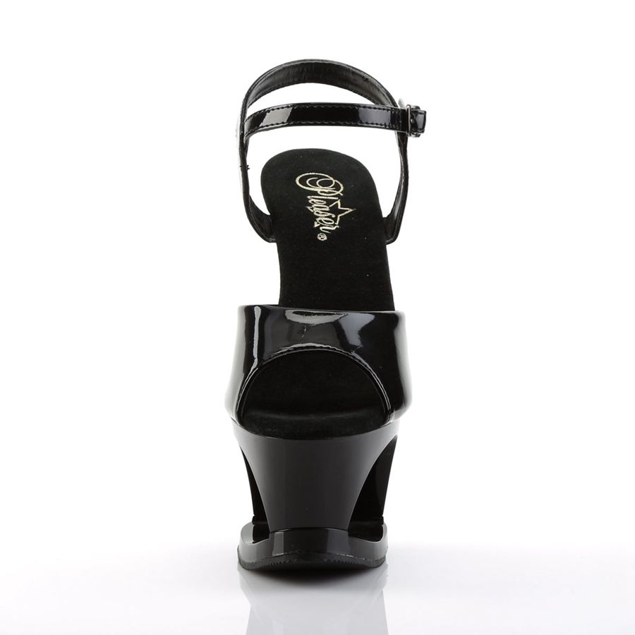 Women's Pleaser Moon-709SK Ankle Strap Sandals Black | 873NBZYVR