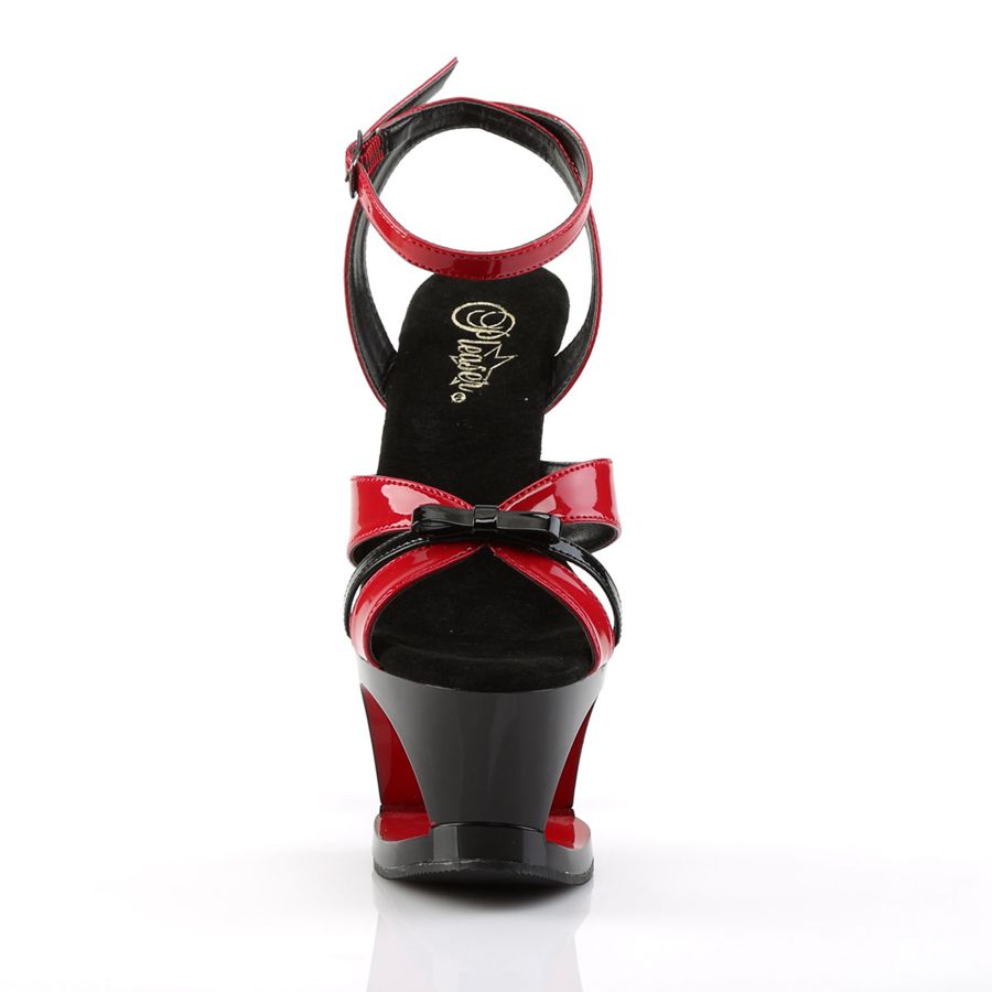 Women's Pleaser Moon-728 Ankle Strap Sandals Red | 460IHGQTK