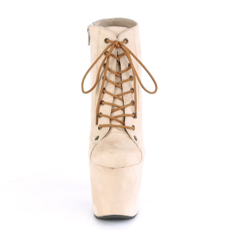 Women's Pleaser Radiant-1005 Ankle Boots Beige | 946GYJEOM