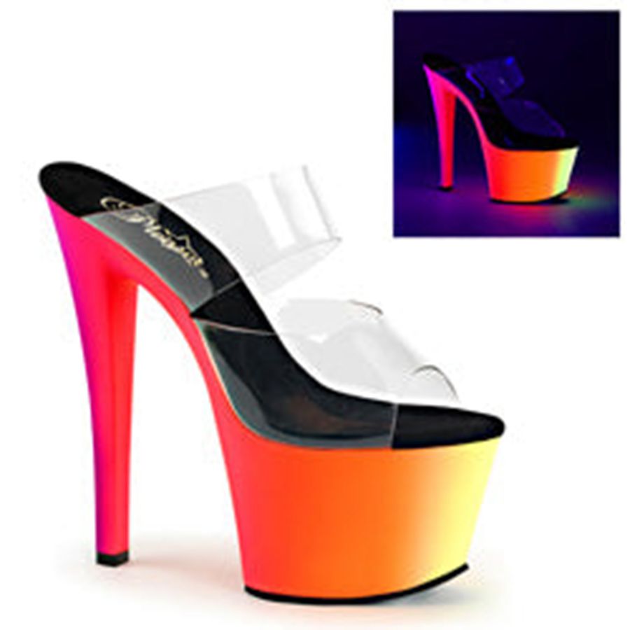 Women's Pleaser Rainbow-302UV Heels Multicolor | 621RSBPCD