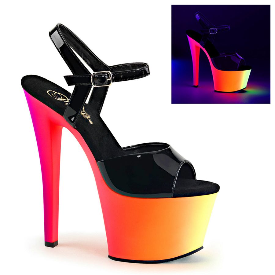 Women\'s Pleaser Rainbow-309UV Ankle Strap Sandals Multicolor | 135UINDZF