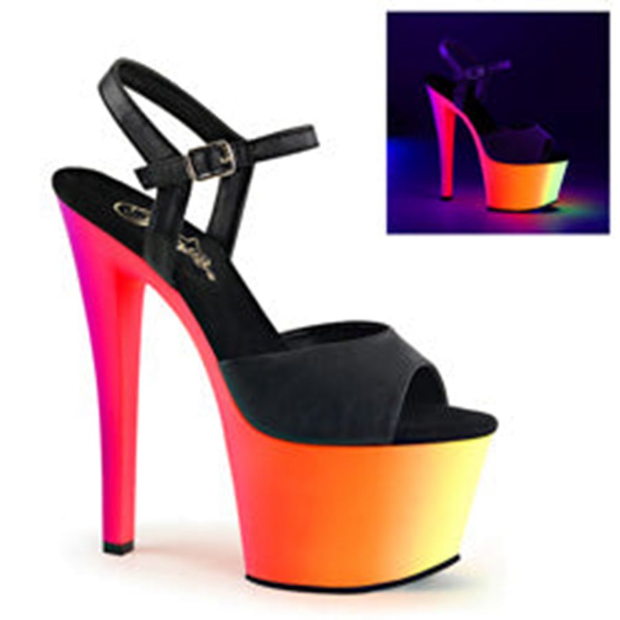 Women's Pleaser Rainbow-309UV Ankle Strap Sandals Multicolor | 245XQGONA