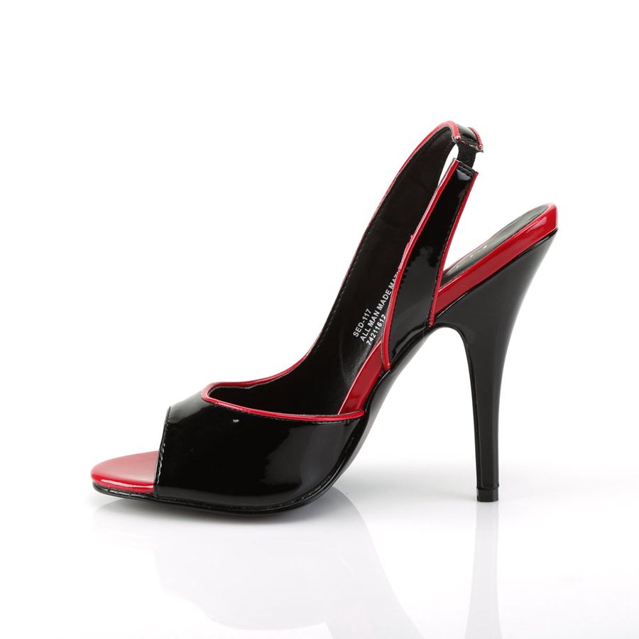 Women's Pleaser Seduce-117 Heels Black Red | 241LWPQCS