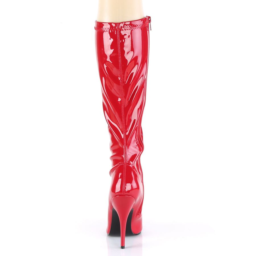 Women's Pleaser Seduce-2000 Knee High Boots Red | 493OCZBAN