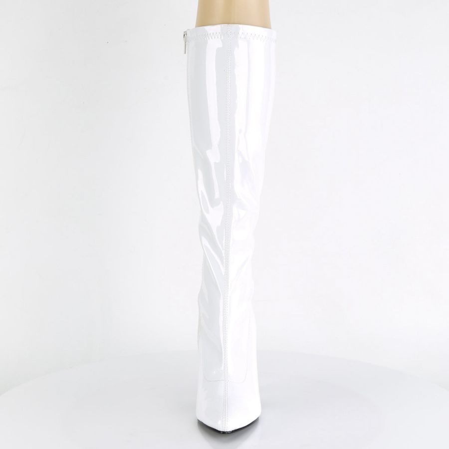 Women's Pleaser Seduce-2000 Knee High Boots White | 534AMUQNP