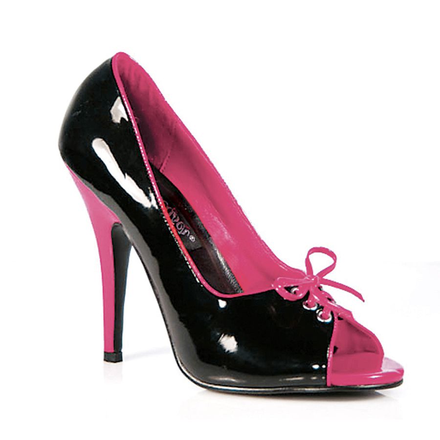 Women\'s Pleaser Seduce-216 Pumps Black Pink | 896OHKQTE