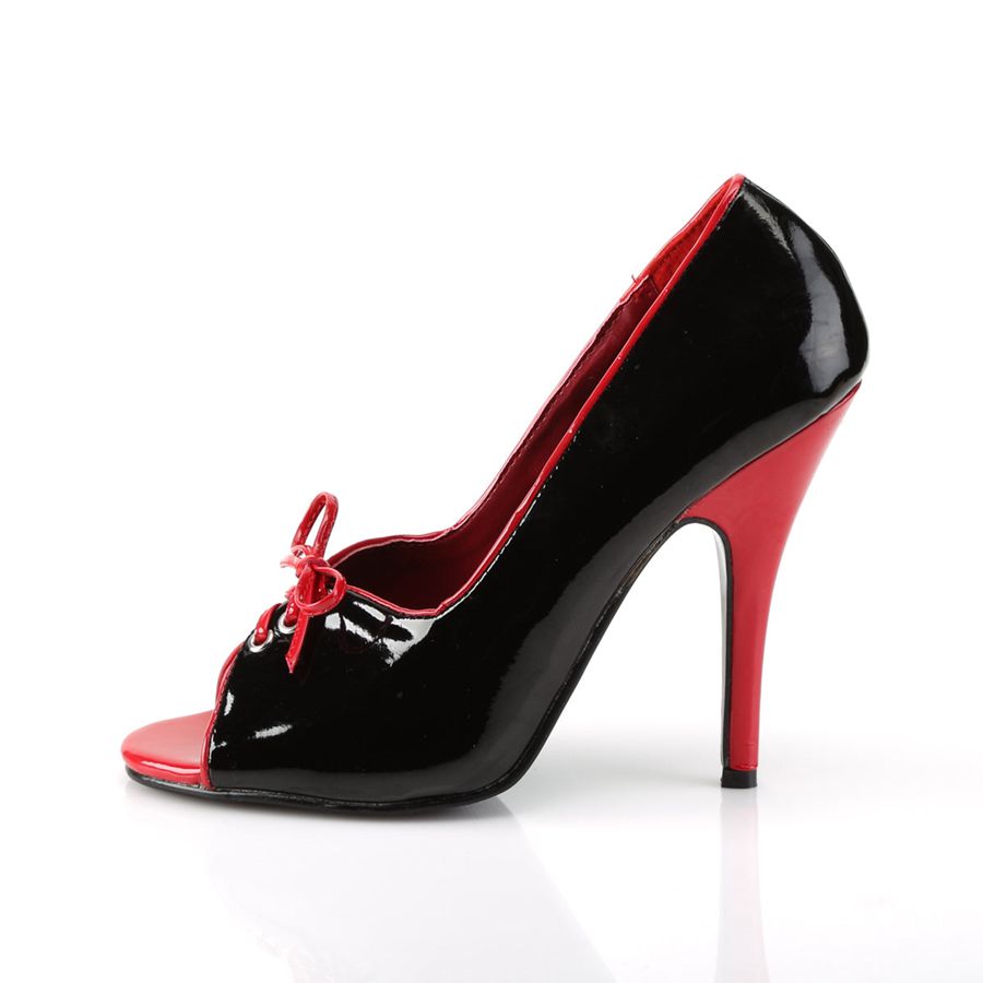 Women's Pleaser Seduce-216 Pumps Black Red | 604IXWZOT