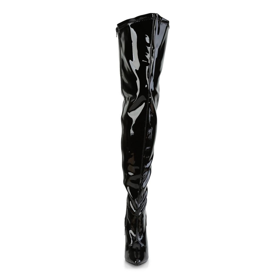 Women's Pleaser Seduce-3000WC Thigh High Boots Black | 196KQRWJE