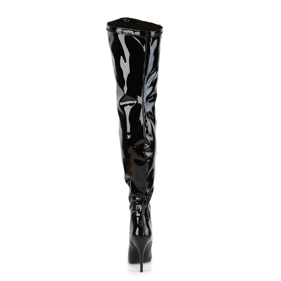 Women's Pleaser Seduce-3000WC Thigh High Boots Black | 196KQRWJE