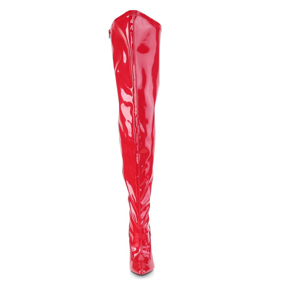 Women's Pleaser Seduce-3000WC Thigh High Boots Red | 953SLHVUA