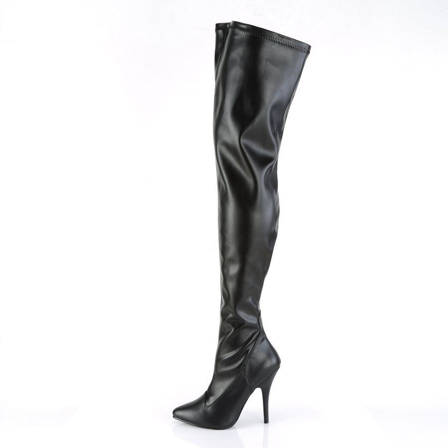 Women's Pleaser Seduce-3000 Thigh High Boots Black | 405XCLSYH