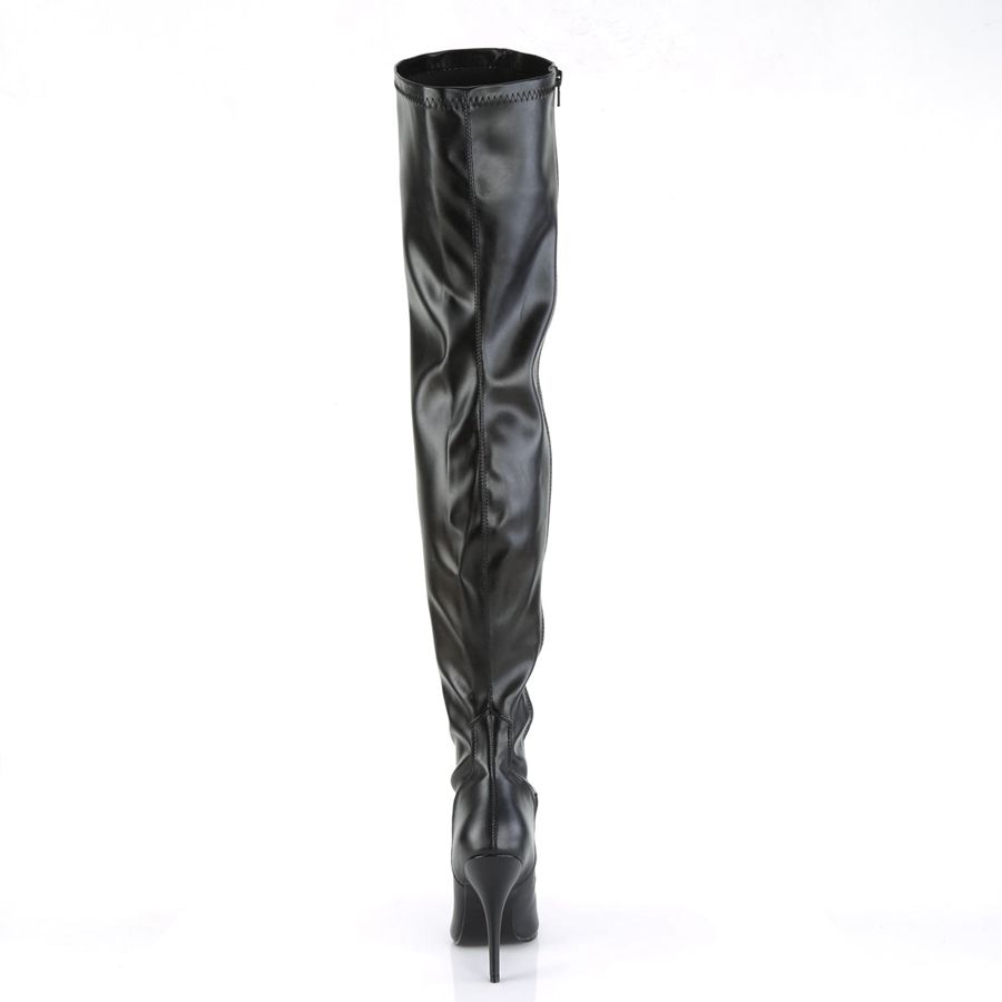 Women's Pleaser Seduce-3000 Thigh High Boots Black | 405XCLSYH