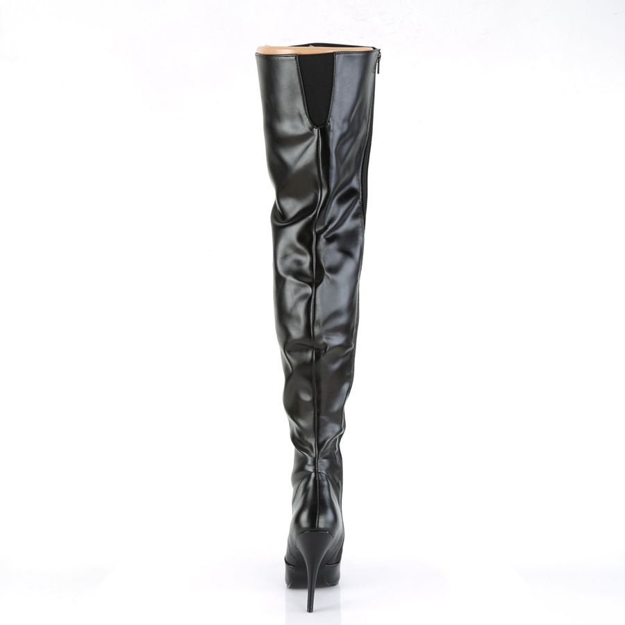 Women's Pleaser Seduce-3010 Thigh High Boots Black | 749MXWYPI