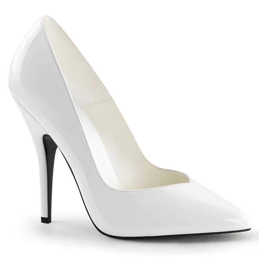 Women\'s Pleaser Seduce-420V Pumps White | 321IGCVOL