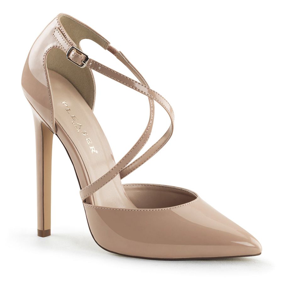 Women\'s Pleaser Sexy-26 Pumps Beige | 967RCFOHA